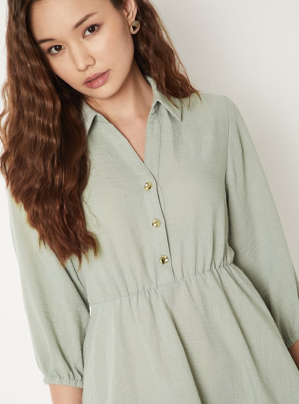 Women Solid A-line Dress