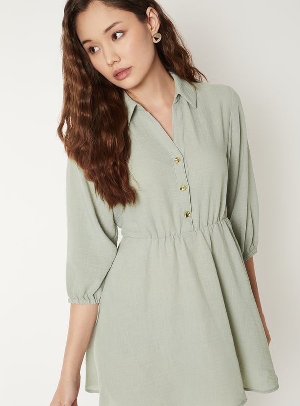 Women Solid A-line Dress