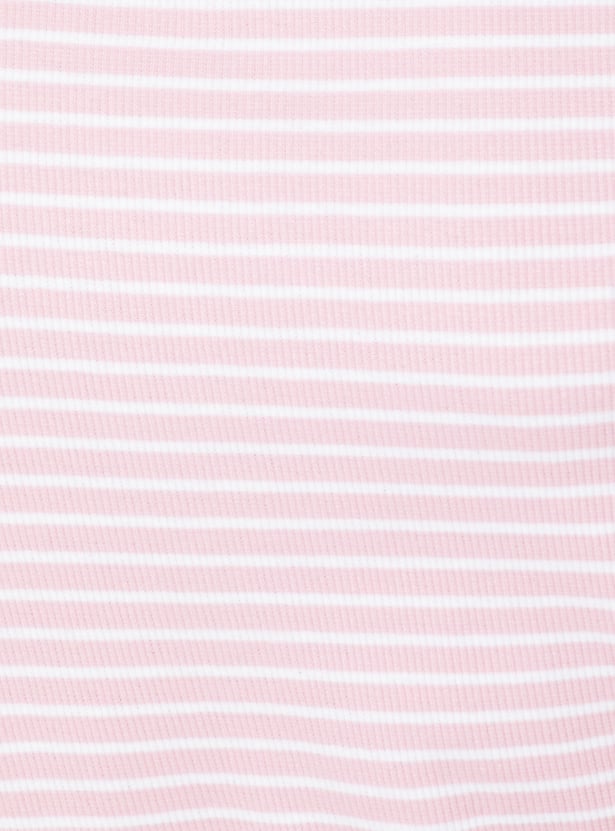 Women Striped Sports Polo T-shirt