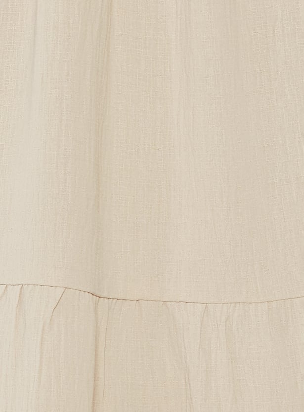 Women Crochet Yoke Tunic