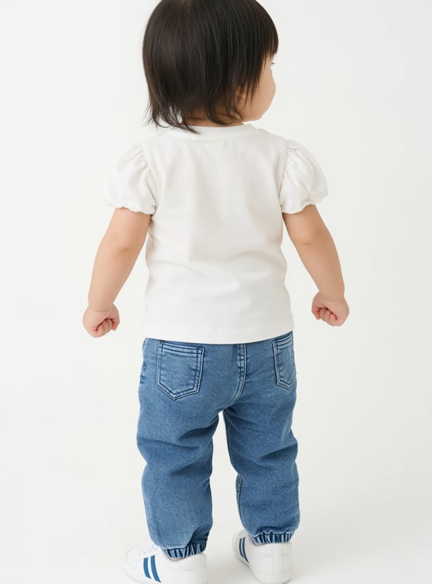 Girls Embroidered Jogger Jeans