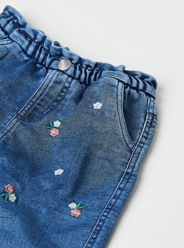 Girls Embroidered Jogger Jeans