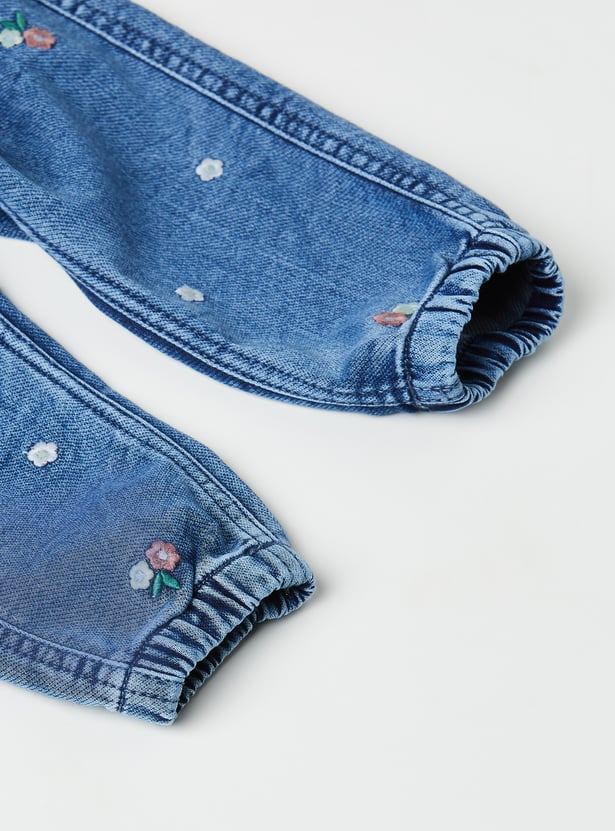 Girls Embroidered Jogger Jeans