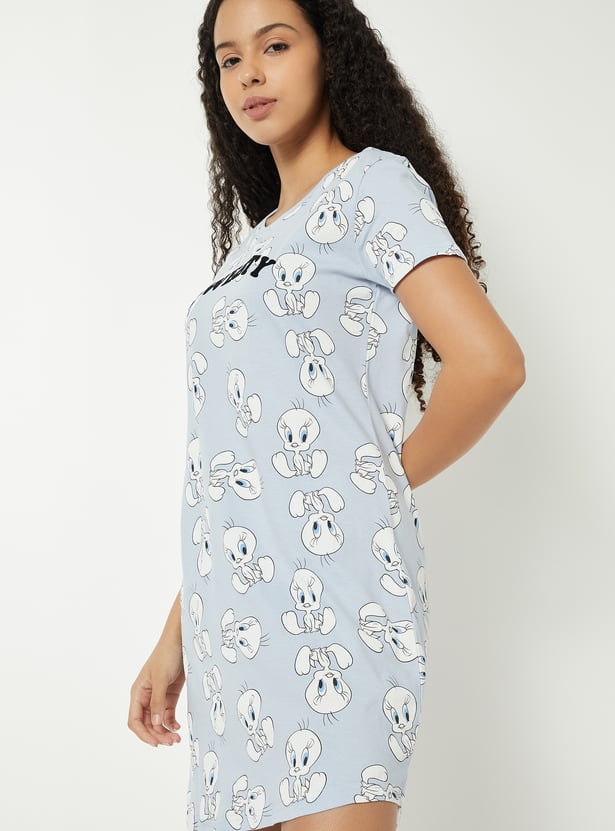 Women Tweety Print Chemise