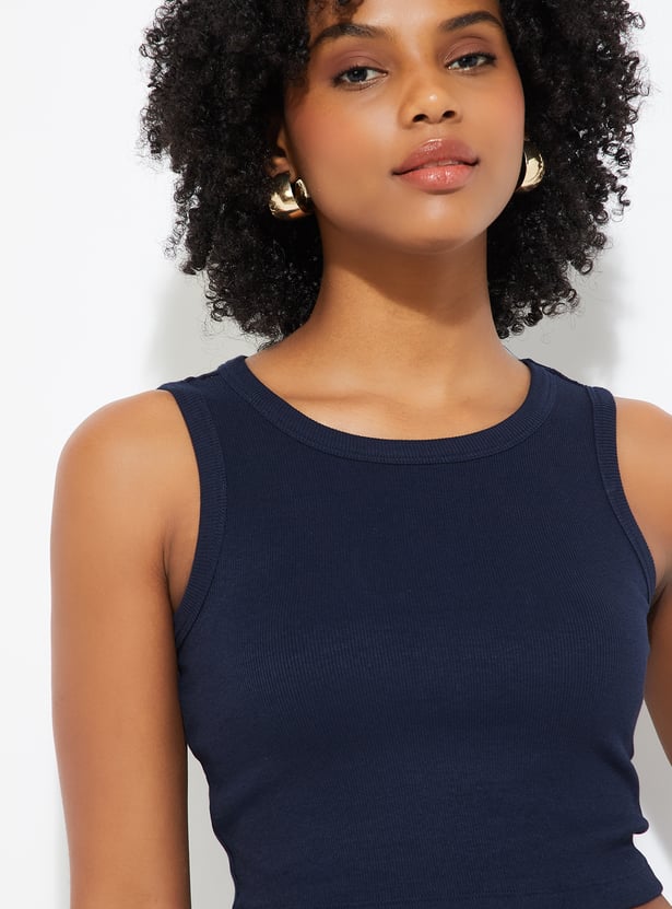 ALAYA F x URB_N Women Ribbed Crop Tank Top