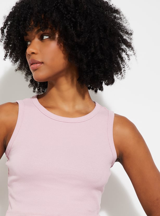ALAYA F x URB_N Women Ribbed Crop Tank Top
