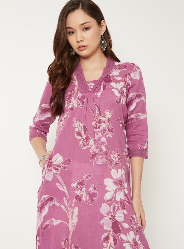 Women Printed Straight Kurta