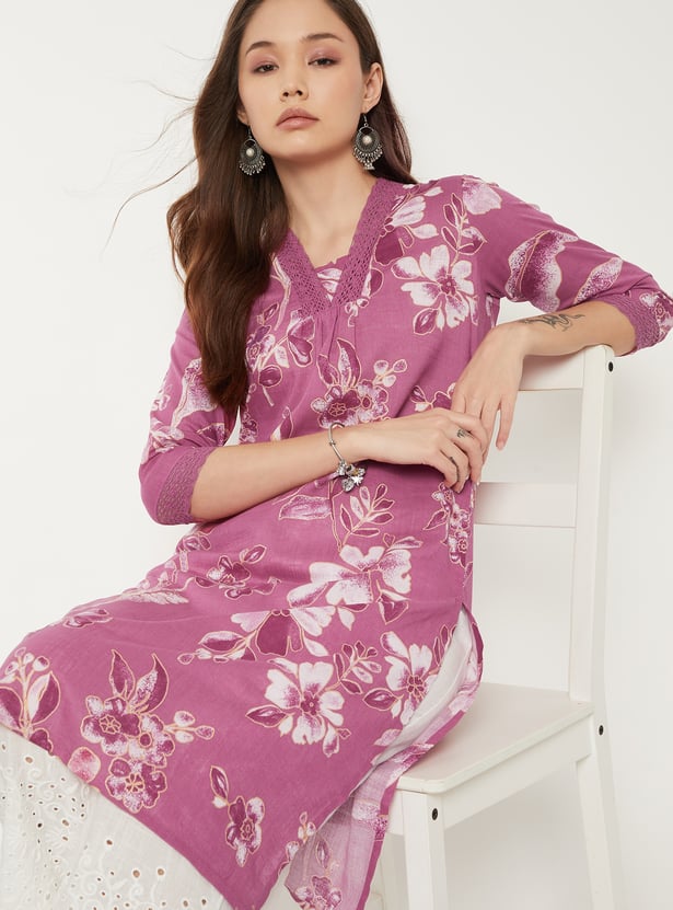 Women Printed Straight Kurta