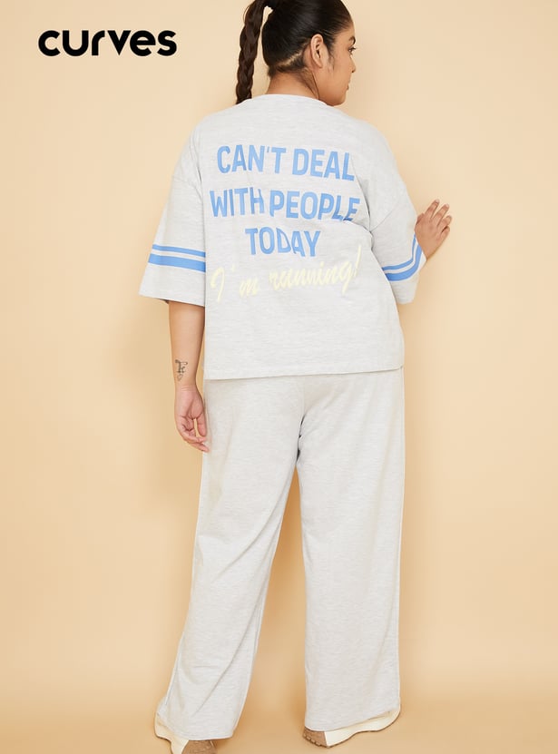 Women Printed Boxy Fit Sports T-shirt