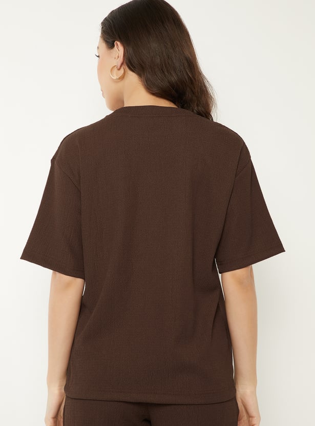 Women Textured T-shirt