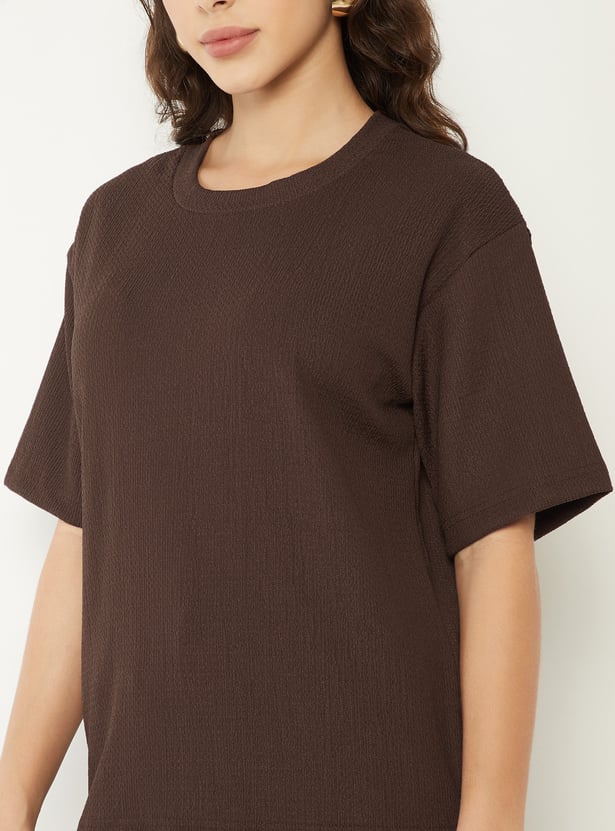 Women Textured T-shirt