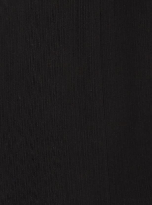 Women Textured A-line Belted Dress
