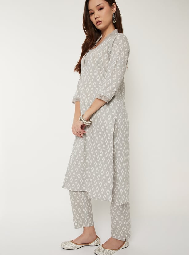 Women Printed Straight Kurta Set