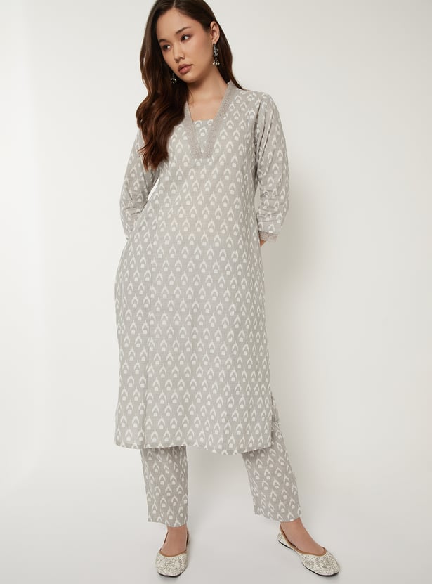 Women Printed Straight Kurta Set