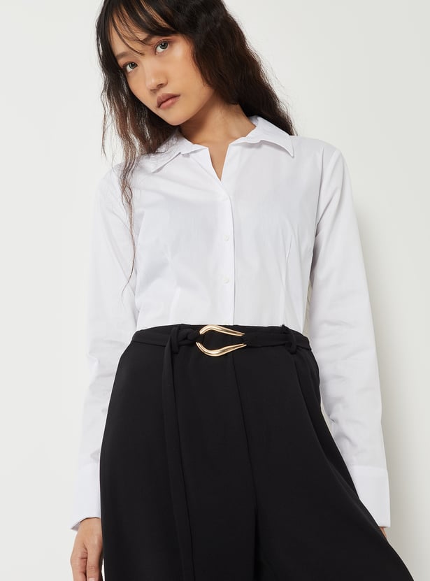 Women Solid Regular Fit Shirt