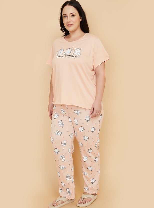 Women Printed PJ Set