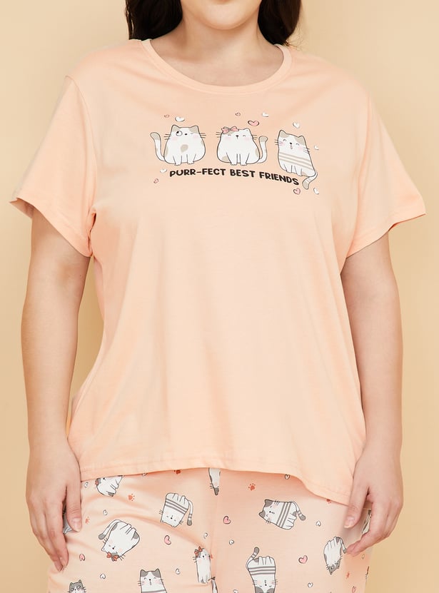 Women Printed PJ Set