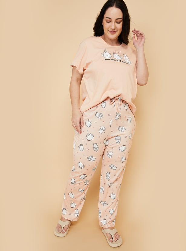 Women Printed PJ Set
