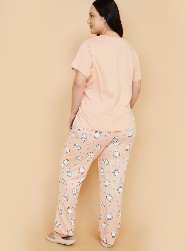 Women Printed PJ Set