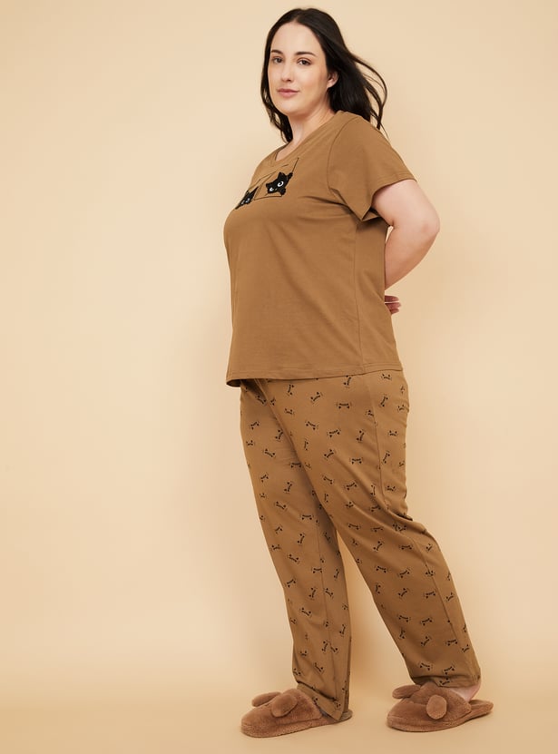 Women Printed PJ Set