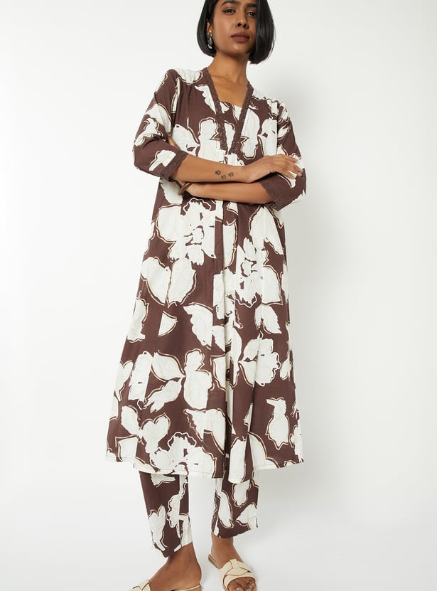 Women Printed A-line Kurta Set