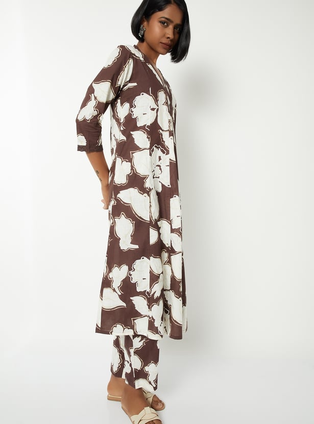 Women Printed A-line Kurta Set