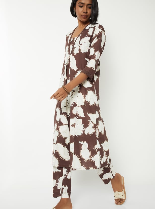Women Printed A-line Kurta Set