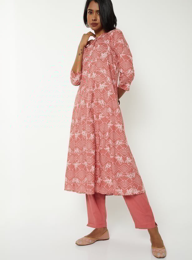 Women Printed A-line Kurta Set