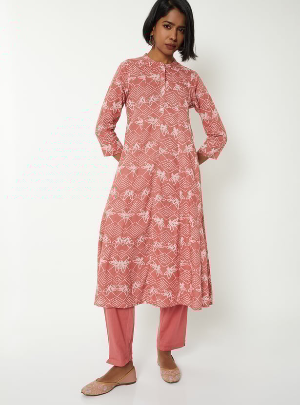 Women Printed A-line Kurta Set