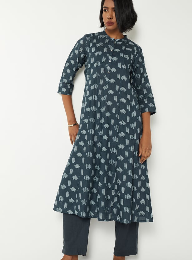 Women Printed A-line Kurta Set