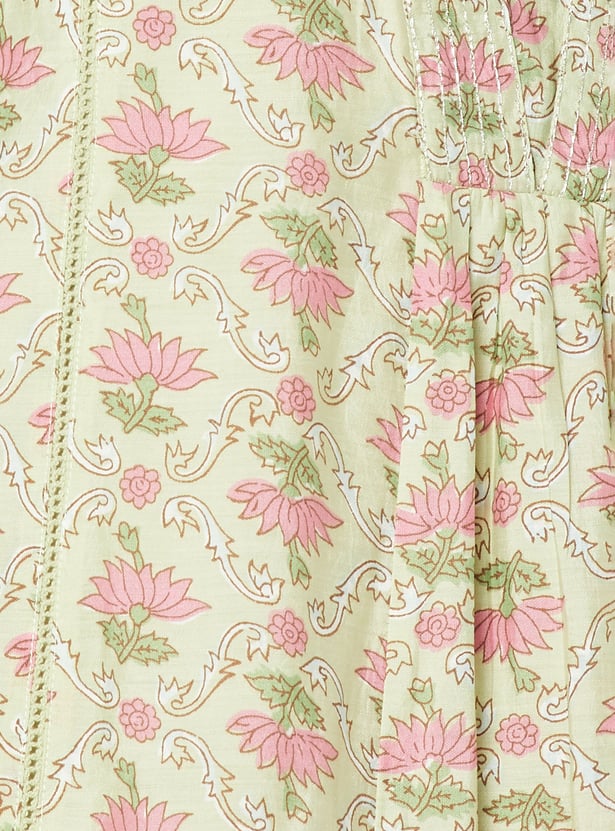 Women Floral Print A-line Kurta Set