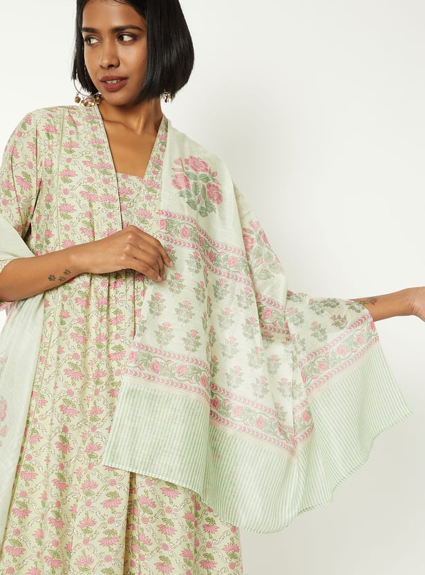 Women Floral Print A-line Kurta Set