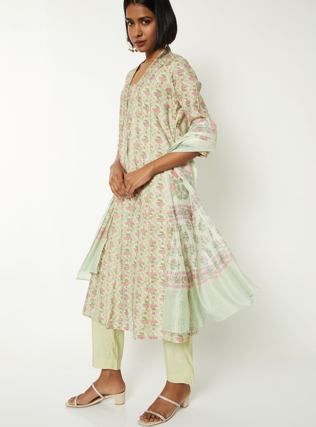Women Floral Print A-line Kurta Set