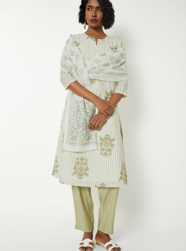 Women Printed Straight Kurta Set