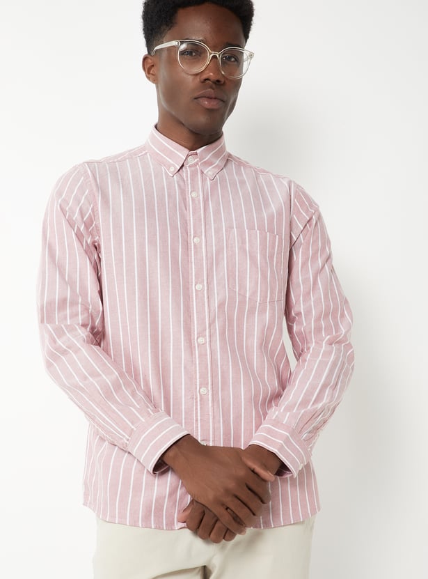 Men Striped Slim Fit Shirt