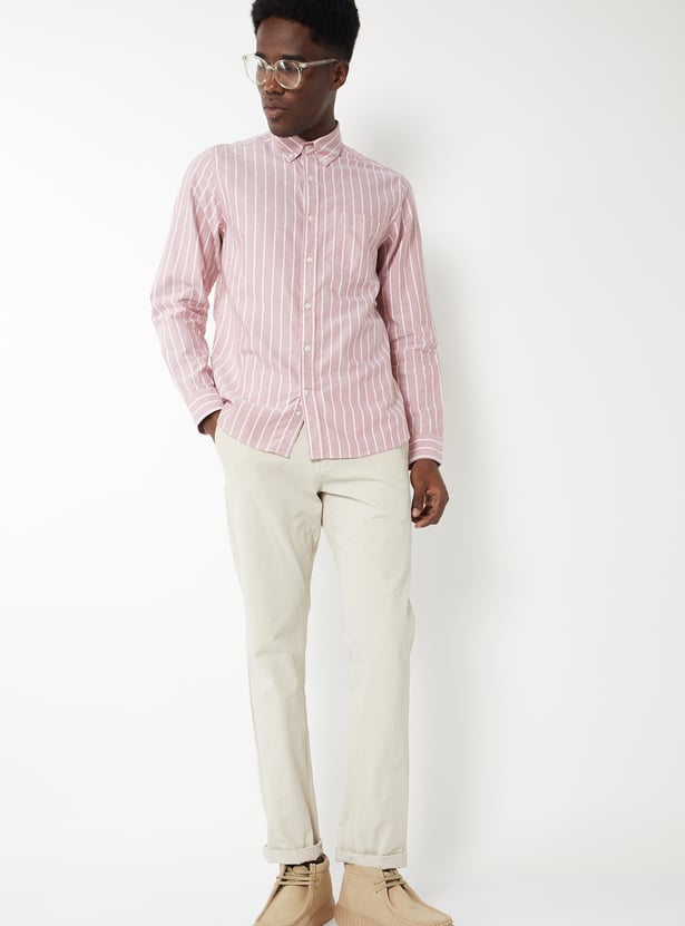 Men Striped Slim Fit Shirt