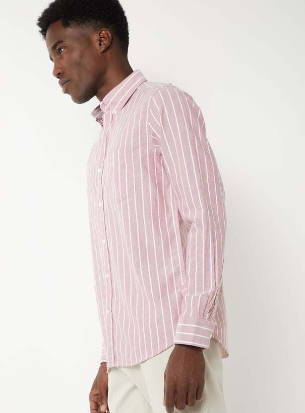 Men Striped Slim Fit Shirt