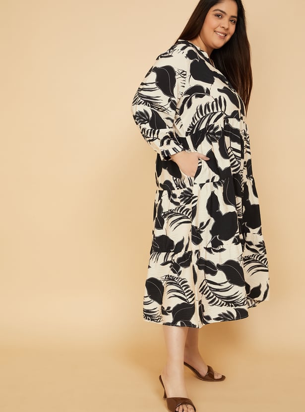 Women Printed Tiered Dress