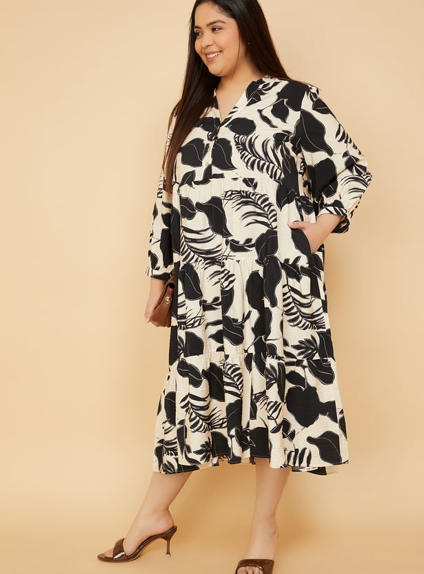 Women Printed Tiered Dress