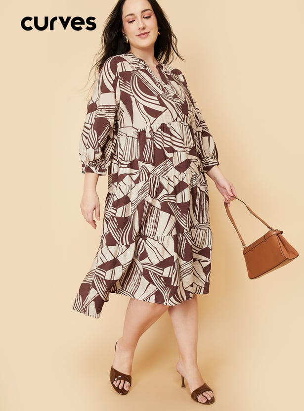 Women Printed Tiered Dress