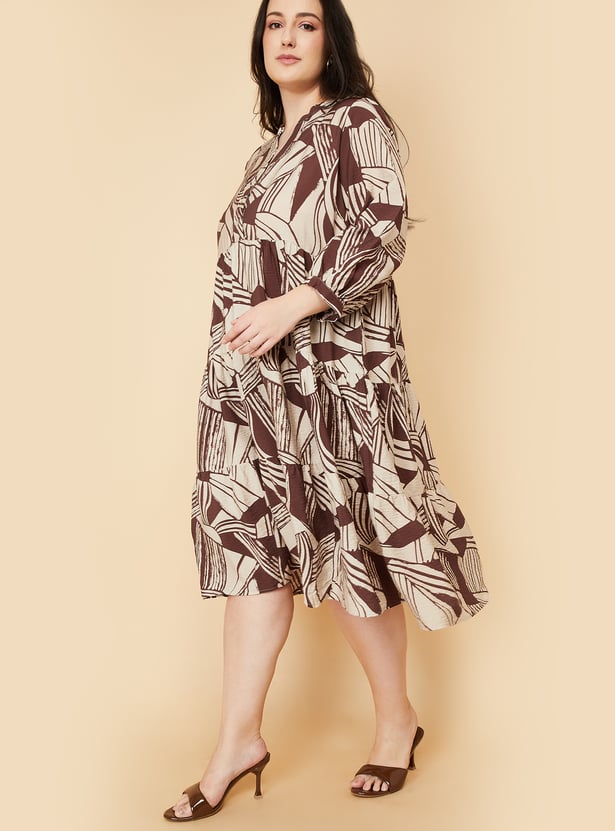 Women Printed Tiered Dress