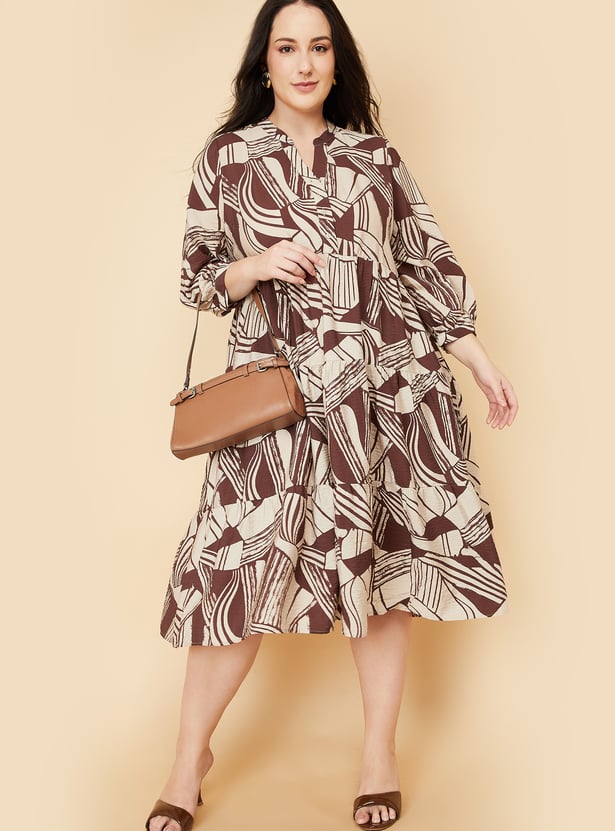 Women Printed Tiered Dress