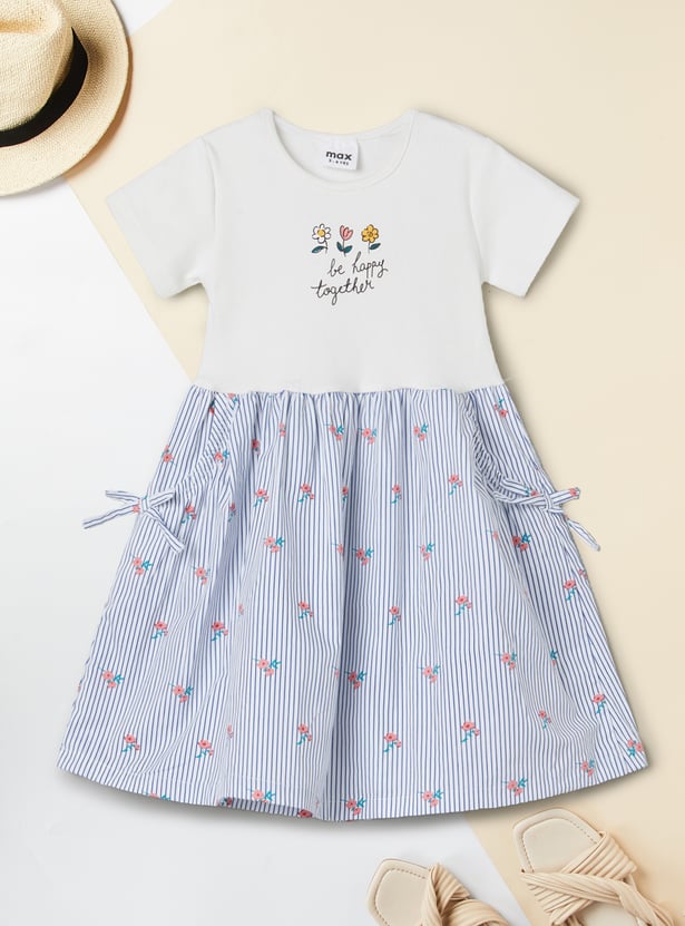 Girls Printed A-line Dress