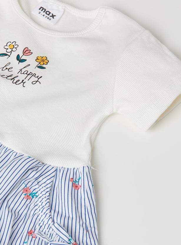 Girls Printed A-line Dress