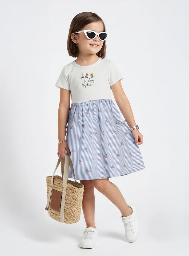 Girls Printed A-line Dress