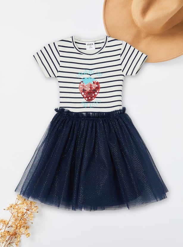 Girls Sequins Tulle Dress