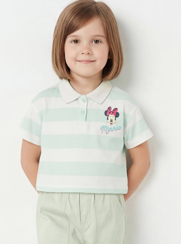 Girls Minnie Mouse Polo T-shirt