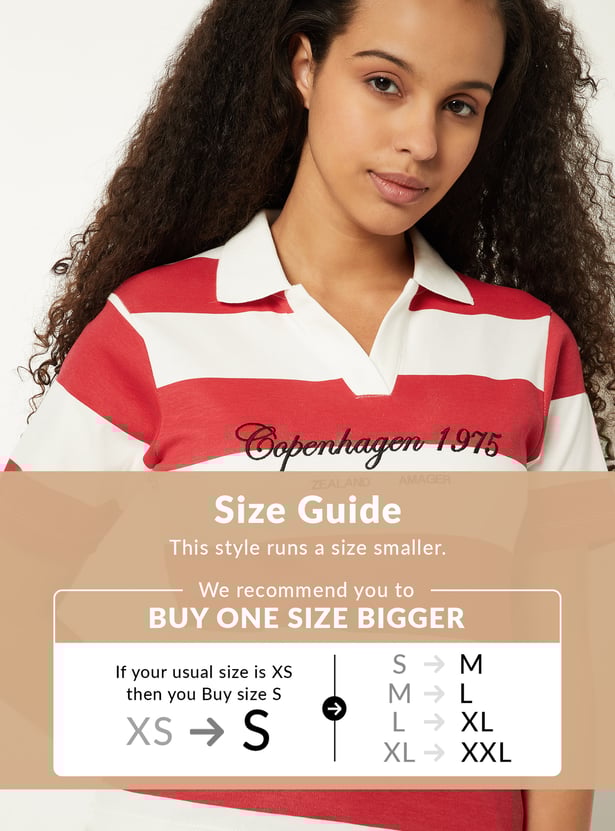 Women Striped Athleisure T-shirt