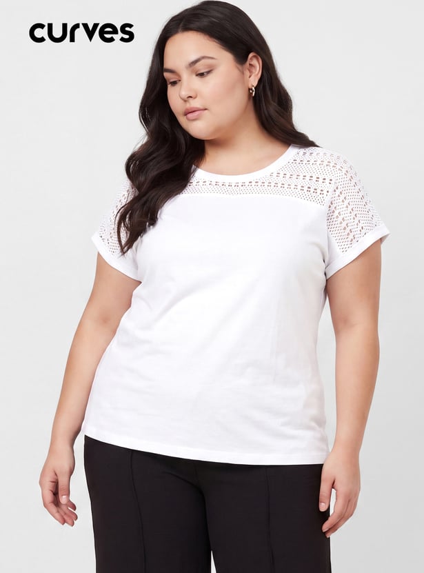 Women Crochet Panel Top