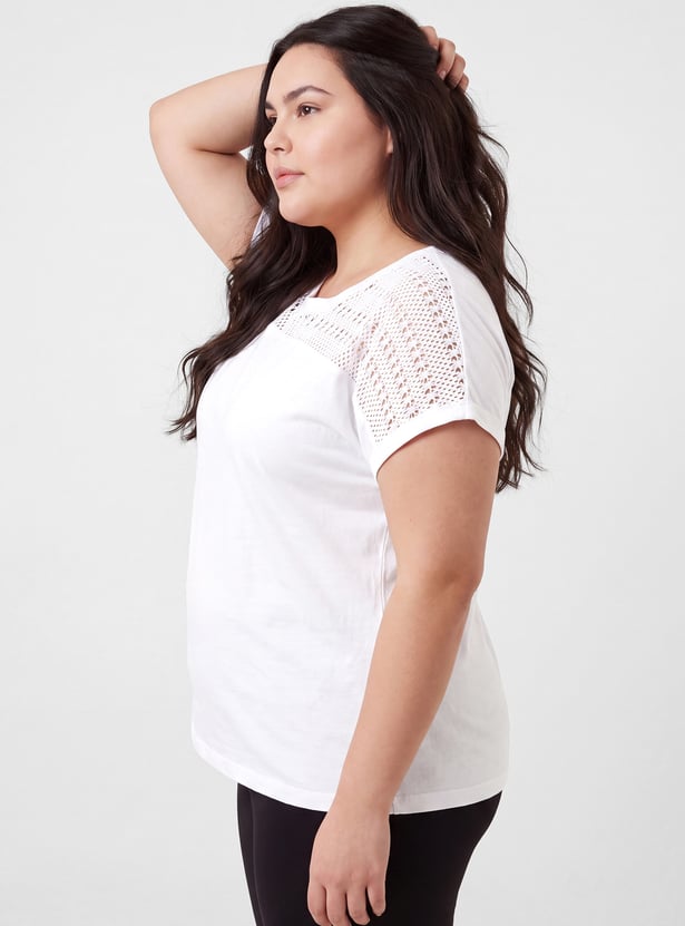 Women Crochet Panel Top